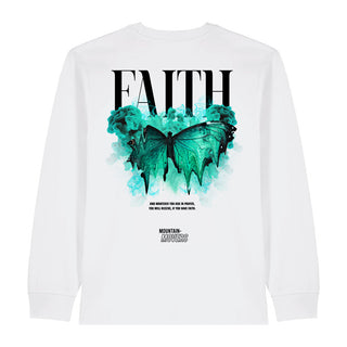 Faith Streetwear Longsleeve BackPrint Variante, Mountain Movers christliches Design