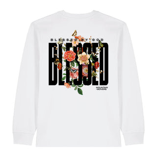 Blessed by God Longsleeve BackPrint Variante, Mountain Movers christliches Design
