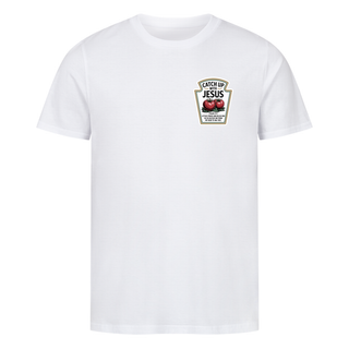 Catch up with Jesus Shirt Detailansicht, Mountain Movers christliche Streetwear