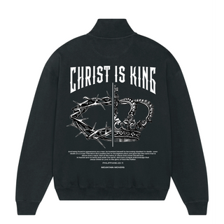 Christ is King Half Zip Sweater Variante, Mountain Movers christliches Design