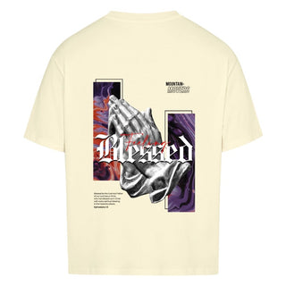 Feeling Blessed Oversize Shirt Detailansicht, Mountain Movers christliche Streetwear