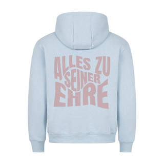 Alles zu seiner Ehre Hoodie Backprint Detailansicht, Mountain Movers christliche Streetwear