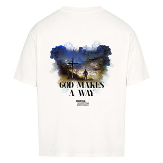 God makes a Way Oversize Shirt Variante, Mountain Movers christliches Design
