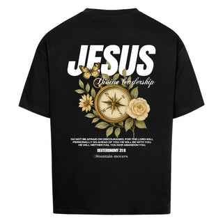 Jesus Divine Leadership Oversized Shirt BackPrint