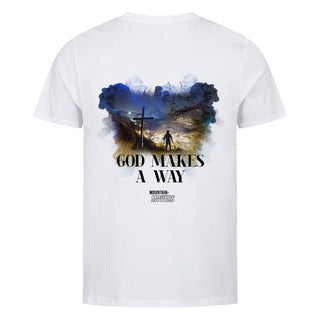 God makes a Way Shirt Detailansicht, Mountain Movers christliche Streetwear