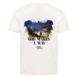 God makes a Way Shirt Detailansicht, Mountain Movers christliche Streetwear