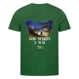 God makes a Way Shirt Detailansicht, Mountain Movers christliche Streetwear