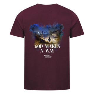 God makes a Way Shirt Detailansicht, Mountain Movers christliche Streetwear