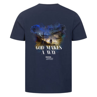 God makes a Way Shirt Detailansicht, Mountain Movers christliche Streetwear