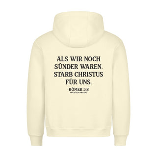 Christus starb für uns Hoodie Backprint Variante, Mountain Movers christliches Design