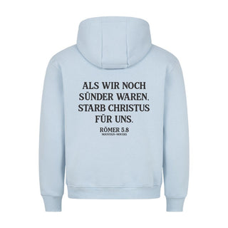 Christus starb für uns Hoodie Backprint Variante, Mountain Movers christliches Design