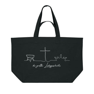Die größte Liebesgeschichte Shopping Bag, christliche Streetwear von Mountain Movers