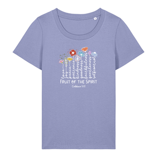 Fruit of the Spirit Flower Frauen Shirt Detailansicht, Mountain Movers christliche Streetwear