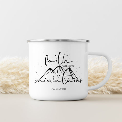 Move Mountains Emaille Tasse