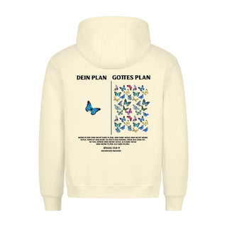 Mein Plan < Gottes Plan Hoodie Backprint Variante, Mountain Movers christliches Design