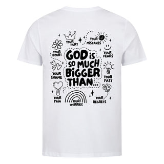 God is so much bigger Variante, Mountain Movers christliches Design