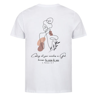 He cares for you Detailansicht, Mountain Movers christliche Streetwear