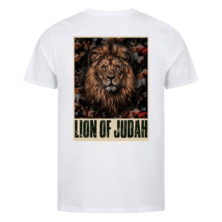 Lion of Judah Retro Shirt Backprint Detailansicht, Mountain Movers christliche Streetwear