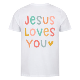 Jesus loves you pastell Shirt Backprint
