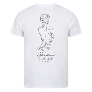 God is within her Lineart Shirt Backprint
