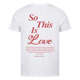 So This is Love Shirt Backprint Detailansicht, Mountain Movers christliche Streetwear