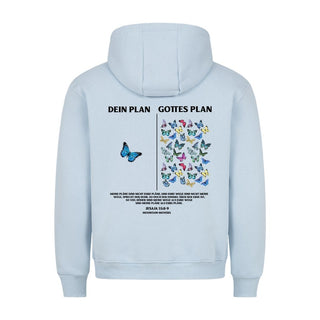 Mein Plan < Gottes Plan Hoodie Backprint Variante, Mountain Movers christliches Design