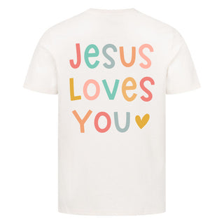 Jesus loves you pastell Shirt Backprint