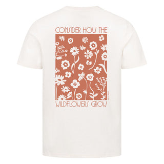 Wildflowers Shirt Backprint Detailansicht, Mountain Movers christliche Streetwear