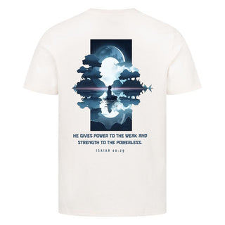 Power to the weak gym  Shirt Backprint