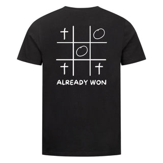 Already won Shirt Backprint Variante, Mountain Movers christliches Design
