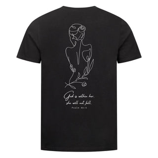 God is within her Lineart Shirt Backprint