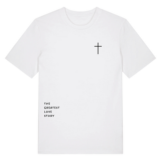 Love Story Shirt Detailansicht, Mountain Movers christliche Streetwear