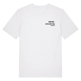 Fear not Minimalistic Shirt Detailansicht, Mountain Movers christliche Streetwear