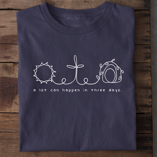 A lot can happen Shirt Detailansicht, Mountain Movers christliche Streetwear