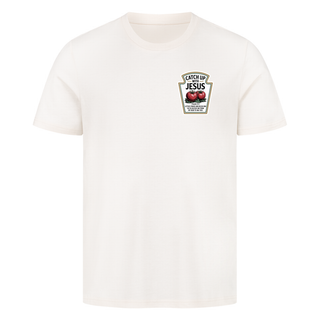 Catch up with Jesus Shirt Detailansicht, Mountain Movers christliche Streetwear