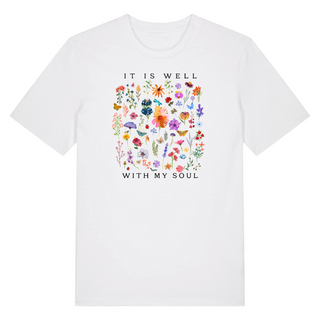 It is Well (Flowers) Shirt Detailansicht, Mountain Movers christliche Streetwear