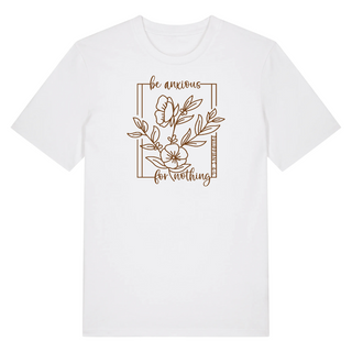 Be anxious for nothing Shirt Detailansicht, Mountain Movers christliche Streetwear