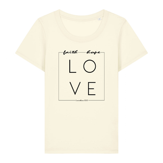 Love Frauen T-Shirt weiß, Mountain Movers christliche Streetwear