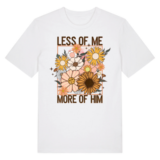Less of me - More of him Shirt Detailansicht, Mountain Movers christliche Streetwear