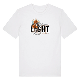 Let your Light shine Shirt Detailansicht, Mountain Movers christliche Streetwear