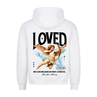 Loved Hoodie BackPrint Variante, Mountain Movers christliches Design
