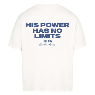 HIS POWER Oversized Shirt BackPrint Variante, Mountain Movers christliches Design