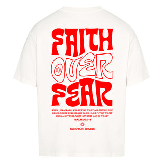Faith over Fear Typo Oversized Shirt BackPrint