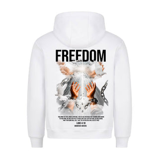 Freedom Hoodie BackPrint Variante, Mountain Movers christliches Design