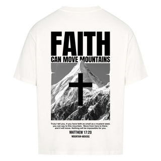 Power of Faith Oversized Shirt BackPrint Variante, Mountain Movers christliches Design