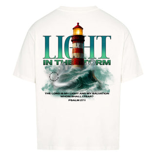 God as Our Light and Salvation Oversized Shirt BackPrint Variante, Mountain Movers christliches Design