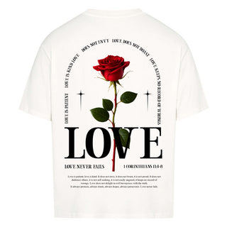 Love Oversized Shirt BackPrint Variante, Mountain Movers christliches Design