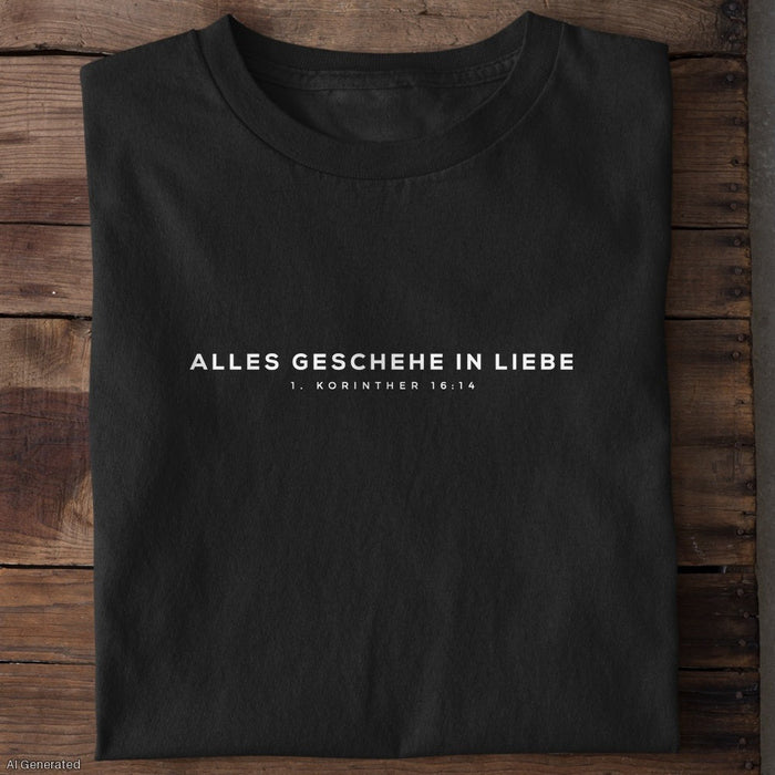 Alles geschehe in Liebe 1. Korinther 16:14 T-Shirt