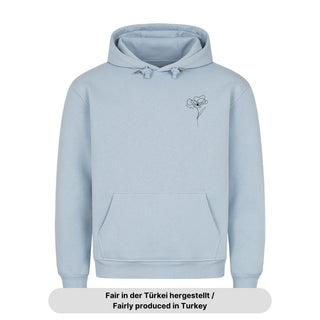 For i am with you - Lineart Hoodie Detailansicht, Mountain Movers christliche Streetwear