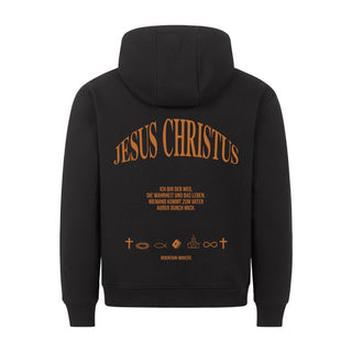 Jesus Christus Backprint Hoodie, christliche Streetwear von Mountain Movers
